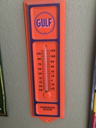 Gulf Oil Advertising Thermometer From The 1970 