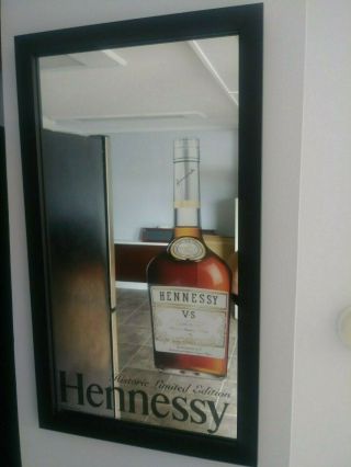 Hennessy Cognac Mirror Bar Sign 15 X 26 Inches