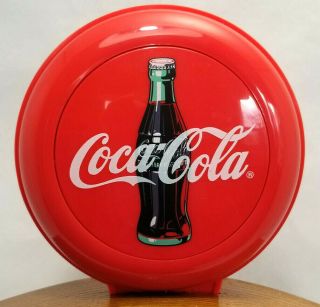 Vintage Coca Cola 1934 Style RED Coke Bottle Logo AM/FM Radio Wood Cabinet 8