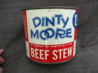 Vintage 1950s Hormel Dinty Moore Beef Stew Tin 1&1/2 Lb Food Can Austin,  Mn