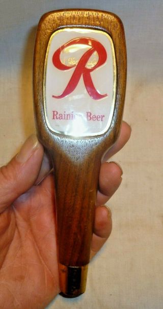 Vintage Rainier Beer Pull Tap Handle Wood
