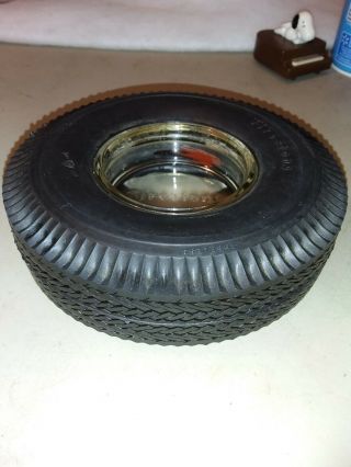 Vintage Firestone Rubber Tire Ashtray - Very