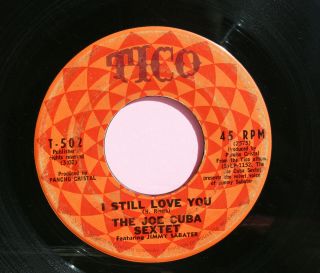 Joe Cuba Sextet Jimmy Sabater Latin 45rpm I Still Love You B/w Caresss Me Listen