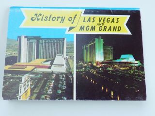 Las Vegas Postcard Booklet / Folder - SANDS,  STARDUST,  The STRIP,  MGM Grand - Old 5