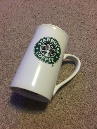 Starbucks 2006 Mug Tall White Ceramic Coffee Cup W/ Mermaid Logo 12oz