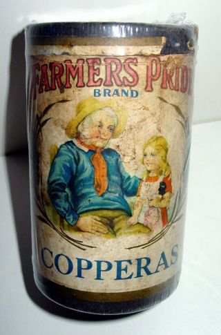 Farmers Pride Brand Copperas Spice Container - Hulman & Co - Terre Haute,  In