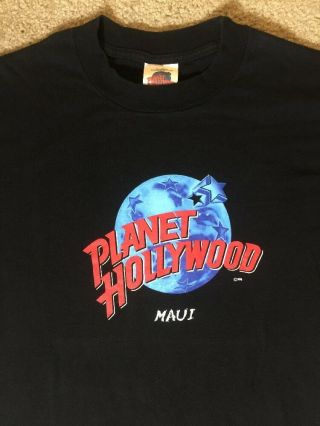 Planet Hollywood Maui Vtg T - Shirt Closed Lahaina Hawaii 1990s Xl - Made In Usa