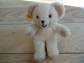 Vtg 1986 Russ Snuggle Fabric Softener Bear 10 " Plush Stuffed Animal W Ear Tag /2