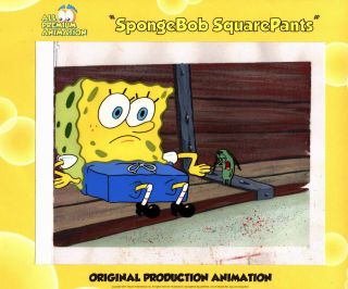 " The Very Best " Spongebob Production Cel 6069 " Walking Small "