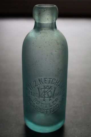 Antique Hutchinson (hutch) Soda Bottle - W.  Z.  Ketcham Bottler Hempstead L.  I.