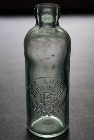 Antique Hutchinson (hutch) Soda Bottle - The Lusch Bottling Co.  Altoona,  Pa.