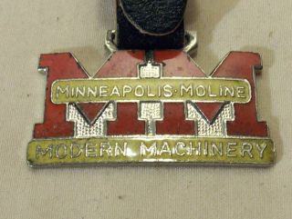 Vintage Minneapolis Moline Modern Machinery Tractor Advertising Pocket Watch Fob