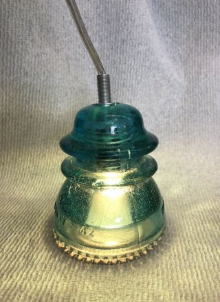 Antique Vintage Hemingray No 42 Predrilled Glass Insulator Diy Light Lamp