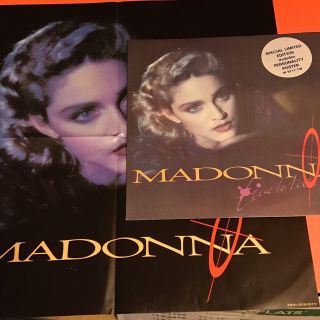 Madonna Live To Tell Uk 12 W/ Poster Rare Sticker