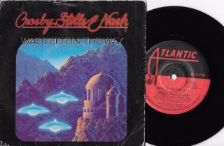 Crosby Stills & Nash - Wasted On The Way - 7 " 45 Vinyl Record W Pict Slv - 1982