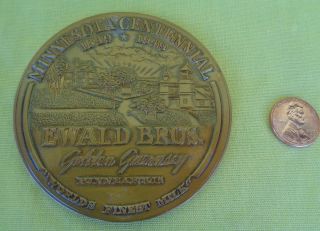 Vintage Bronze Dairy Medal Ewald Bros Minneapolis Mn 1949 Golden Guernsey Cow