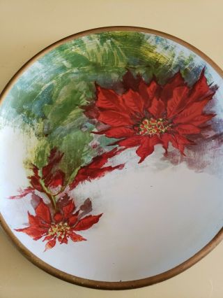 American Brewing Company Great Falls,  Montana Ad Poinsettias And Greenery Tray