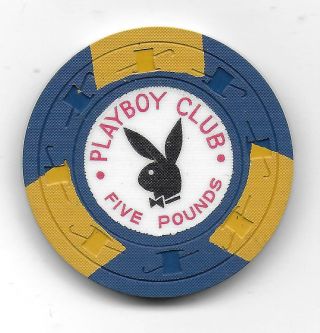 Obsolete 5 Pound Casino Chip Playboy Club - London,  Uk - Cg091972 - C - 1981