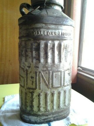 VINTAGE SUNOCO OIL - GAS CAN,  5 GALLONS 2