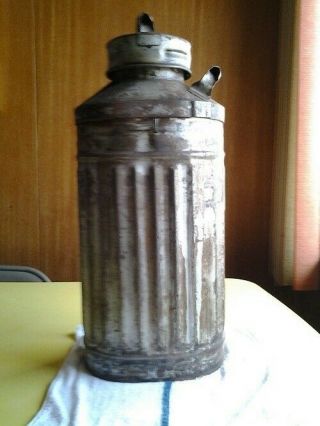 VINTAGE SUNOCO OIL - GAS CAN,  5 GALLONS 4