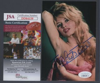 Brigitte Bardot Signed 4x6 Photo Auto Autograph Jsa
