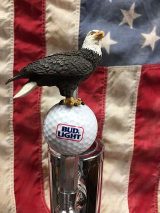 Eagle Golf Tap Handle Vintage Bud Light Logo Ball Budweiser America Beer Keg Usa