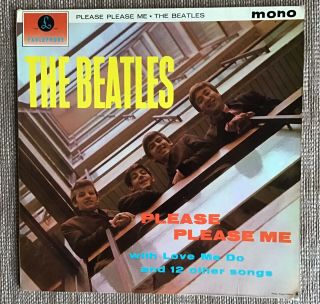 Beatles " Please Please Me " Uk 3rd Pressing With Rare Small 33 1/3 On Label.