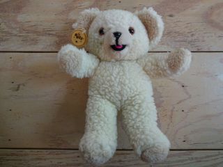 Vtg 1986 Russ Snuggle Fabric Softener Bear 10 " Plush Stuffed Animal W Ear Tag /1