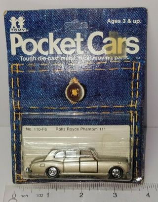 Vintage 1976 1/78 Tomy Pocket Cars Rolls Royce Phantom Vi No.  110 - F6