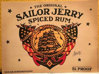 Sailor Jerry Spiced Rum Limited Edition Print Poster,  D.  2010 (ship)