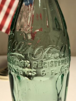 PAT ' D DEC 25,  1923 Coca - Cola Hobbleskirt Coke Bottle DOUGLAS ARIZ Arizona 6