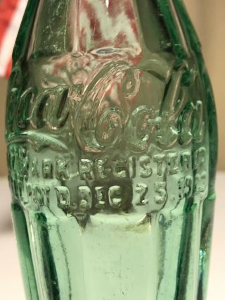 PAT ' D DEC 25,  1923 Coca - Cola Hobbleskirt Coke Bottle ST LOUIS MO Missouri 5