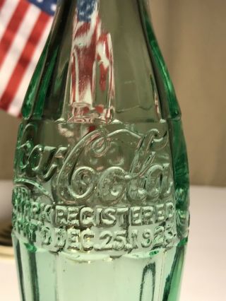PAT ' D DEC 25,  1923 Coca - Cola Hobbleskirt Coke Bottle CAPE GIRARDEAU MO Missouri 5