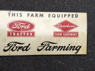 Ford Fordson Ford Tractor Dearborn Farm Equipment Sign