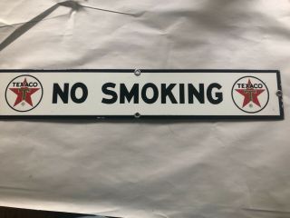 Texaco Porcelain No Smoking Sign Garage Collectable