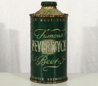 Beverwyck Famous No Since 1878 Low Profile Cone Top Beer Can Albany,  York Ny