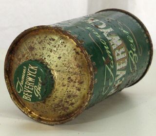 BEVERWYCK FAMOUS NO SINCE 1878 LOW PROFILE CONE TOP BEER CAN ALBANY,  YORK NY 7