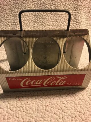 Vintage Aluminum Metal Coca - Cola,  Coke 6 - Pack Bottle Carrier Holder Caddie 3