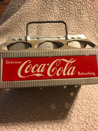 Vintage Aluminum Metal Coca - Cola,  Coke 6 - Pack Bottle Carrier Holder Caddie 4