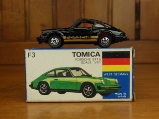 TOMY Tomica F3 PORSCHE 911S,  Made in Japan vintage pocket car Rare 2