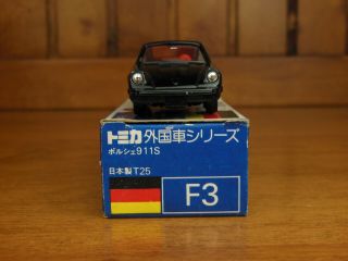 TOMY Tomica F3 PORSCHE 911S,  Made in Japan vintage pocket car Rare 6