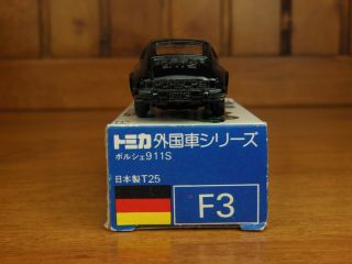 TOMY Tomica F3 PORSCHE 911S,  Made in Japan vintage pocket car Rare 7