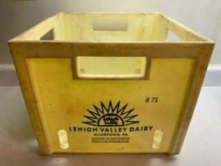Vintage Lehigh Valley Dairy Milk Crate Allentown,  Pa.