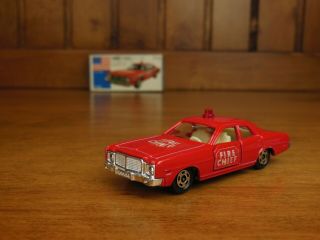 Tomica F10 Dodge Coronet Custom Fire Chief Car,  Made In Japan Vintage Car Rare