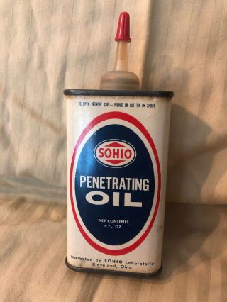 Vintage Sohio 4 Oz Penetrating Oil Can Cleveland,  Ohio