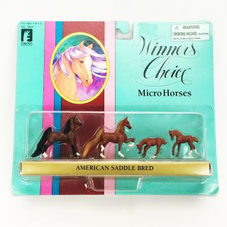 1996 Winners Choice American Saddle Bred Micro Horses 3960 Collectible