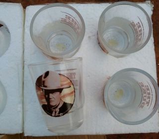 John Wayne The Duke 4 Shot Glass Set 1 Oz.  (30 Ml)