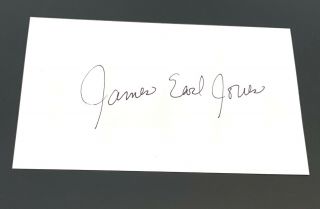 James Earl Jones Actor Signed Autograph 3x5 Index Card The Lion King Star Wars