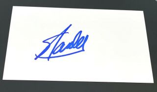 Stan Lee Spider - Man Creator Signed Autograph 3x5 Index Card Marvel Comics Legend