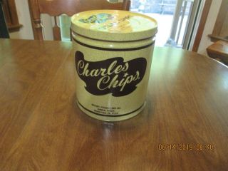 Charles Chips & Cookies Vintage Advertising Tin Cans 2